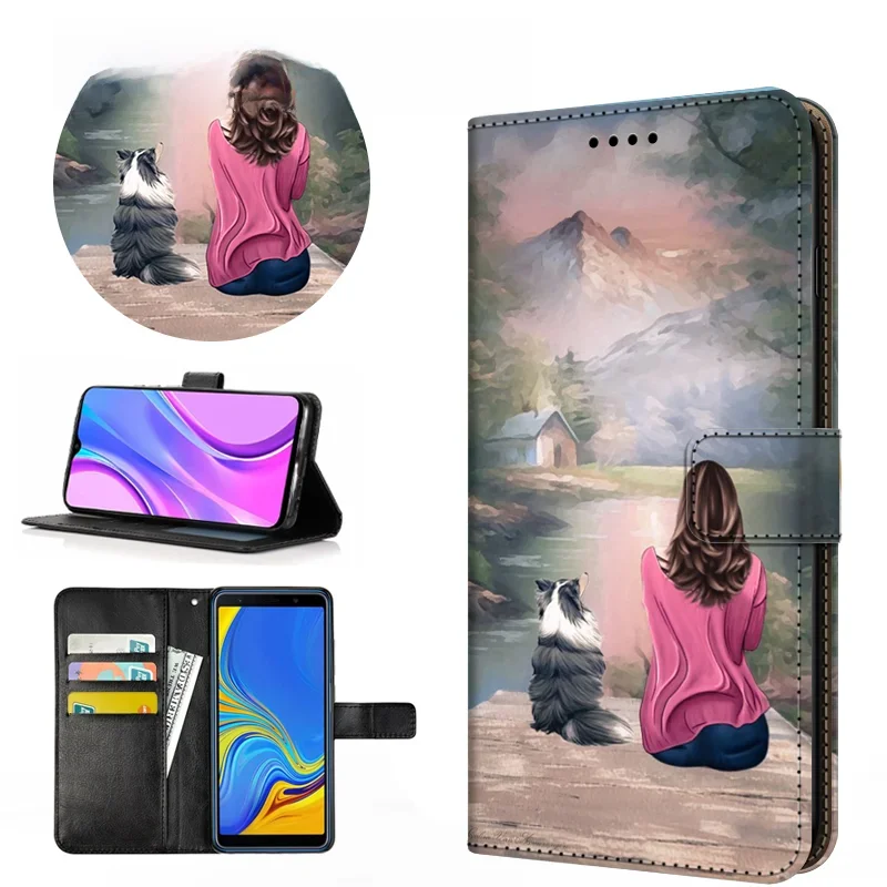 Aangepaste Foto Lederen Flip Case voor Samsung A17 A36 A26 A16 A54 A53 A52 A03 A14 A72 S25 S24 S23 S22 Print Foto Cover - afbeelding 2
