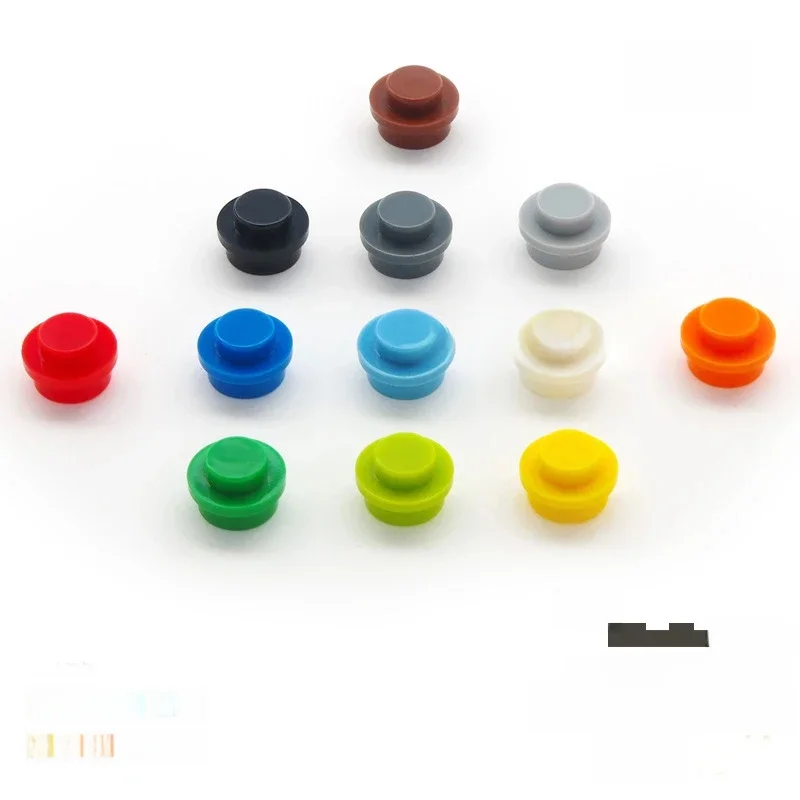 Blocs ronds en briques fines 1x1 points, 120 pièces, jouets éducatifs MOC, Assemblage de construction, cadeau d'apprentissage pour enfants, taille Compatible marque 4073