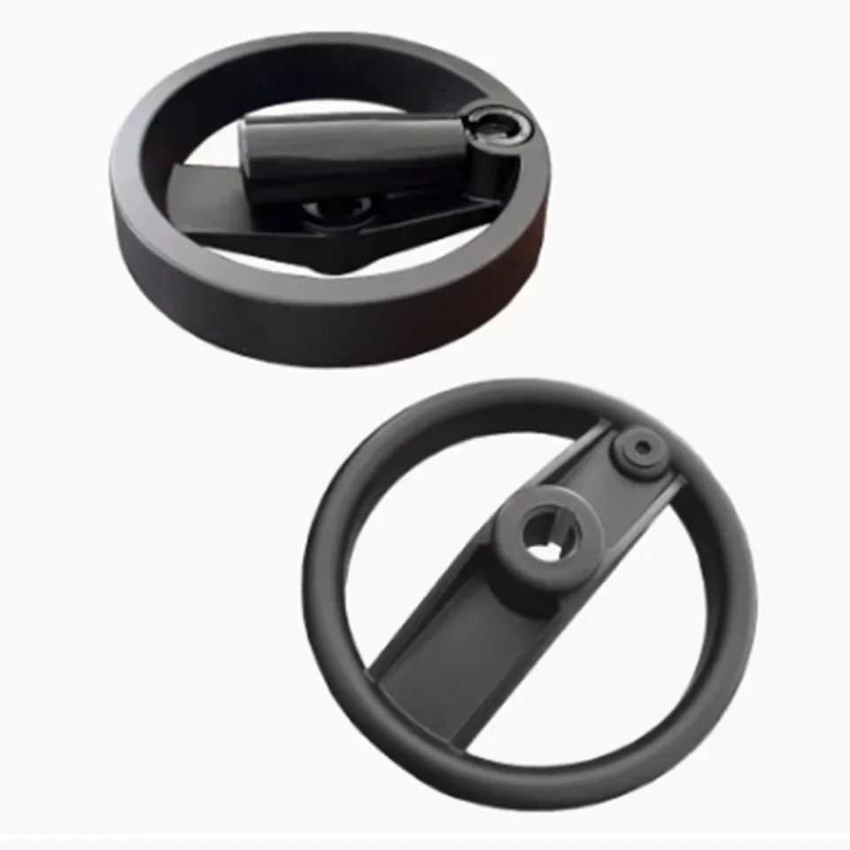Aluminum Alloy Handwheel Foldable Handle Double Spoke Handwheel Round 100/125/160/200 Machine Tool Hand Wheel