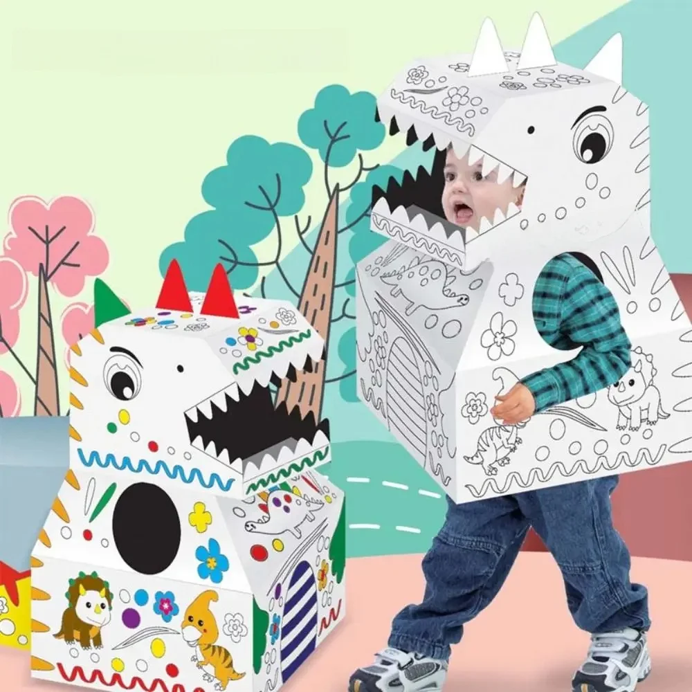 Freins 3D en carton créatifs faits à la main, modèle de graffiti animal, jouet de maternelle, peut être coloré, faire des jouets de graffiti, bricolage