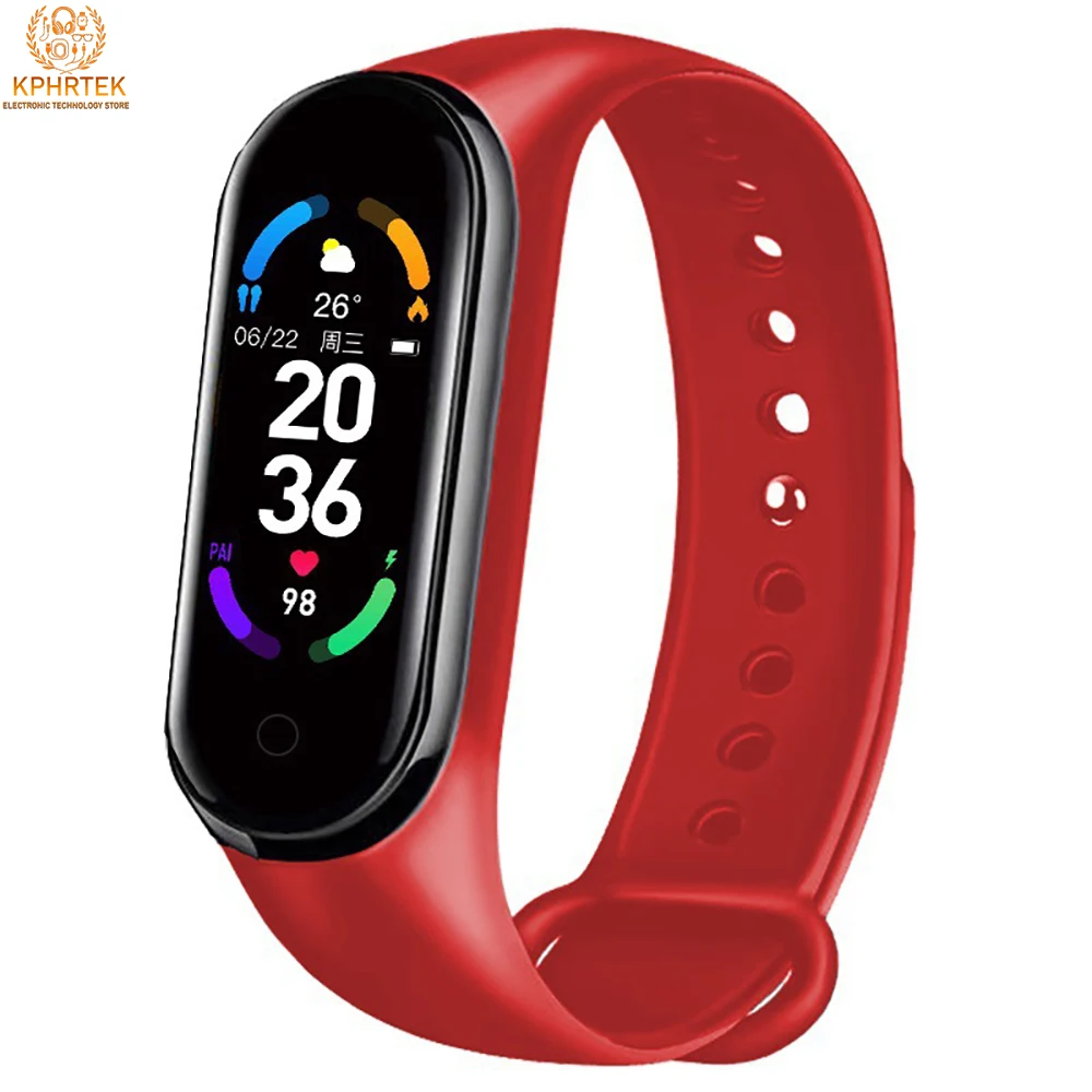 50 قطعة M4 للرجال معدل ضربات القلب ضغط الدم بلوتوث عداد الخطى شاشة ملونة سوار رياضي ساعة نسائية