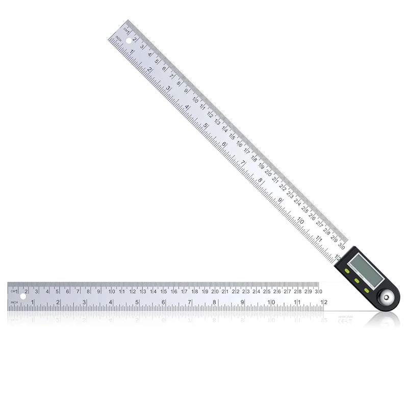 Digital Angle Finder Transferidor com Zeroing e Locking Função Carpintaria 12 Polegada 300 mm Aço Inoxidável