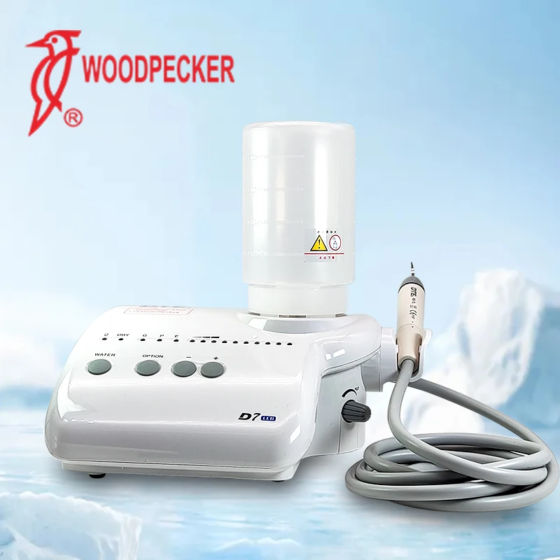 Woodpecker  DTE D7 LED Ultrasonic Scaler Prevent Dental Disease Fiber Optics Portable Teeth Whitening Cleaning  Dental Equipment portable durable 16 led mouth tray set with 2 pcs dental teeth whitening gel pen smart cold blue light led tooth whitener device