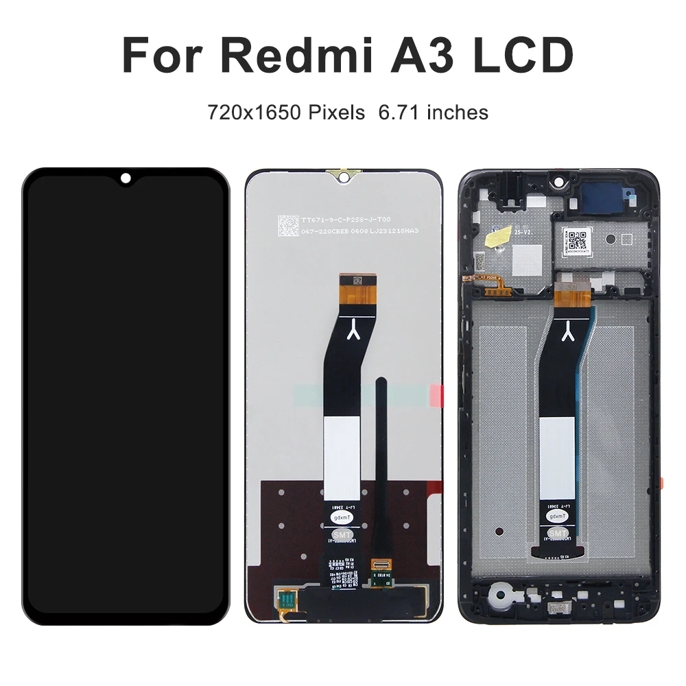 For Xiaomi Redmi A3 6.71\'\'For Redmi A3 23129RN51X LCD Display Touch Screen Digitizer Assembly Replacement