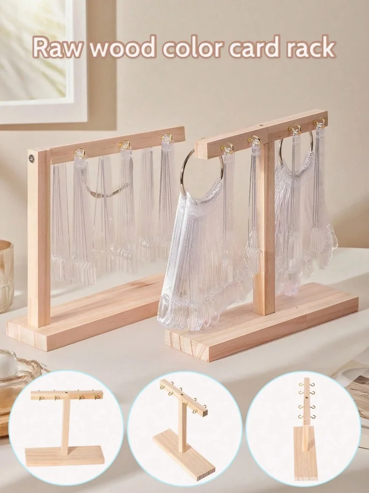T/L-shaped False Nail Art Color Card Display Stand Gel Polish Template Nail Art Tips Sample Stand Nail Polish Practice Shelf