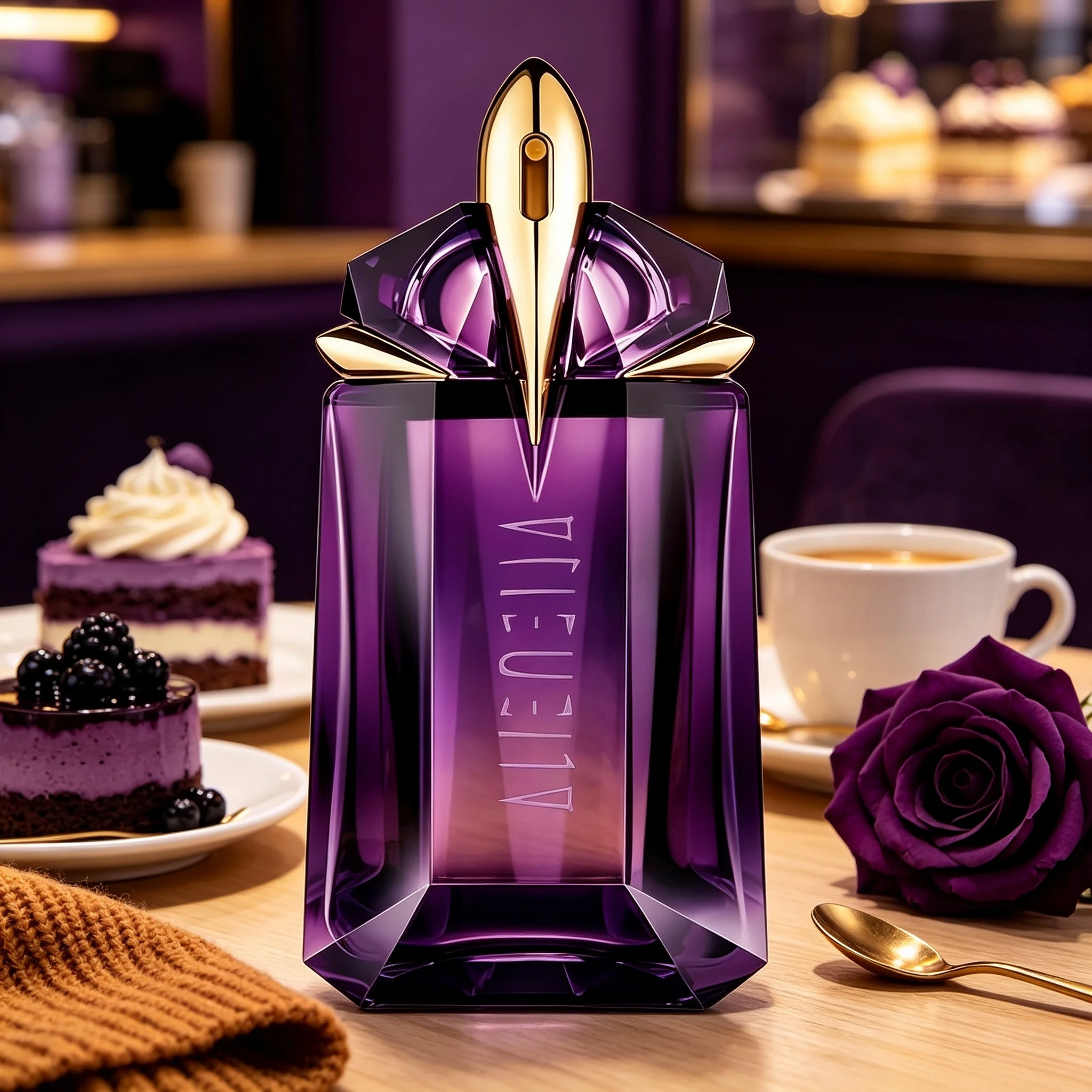 Alienella Long Lasting Gourmand Floral Perfume Full Gloss Gold Multi-Faceted Square Bottle Classic Balanced Creamy Amber Vanilla Floral Aroma Birthday Holiday Formal Banquet Gift For Young Mature Elegant Women view 7