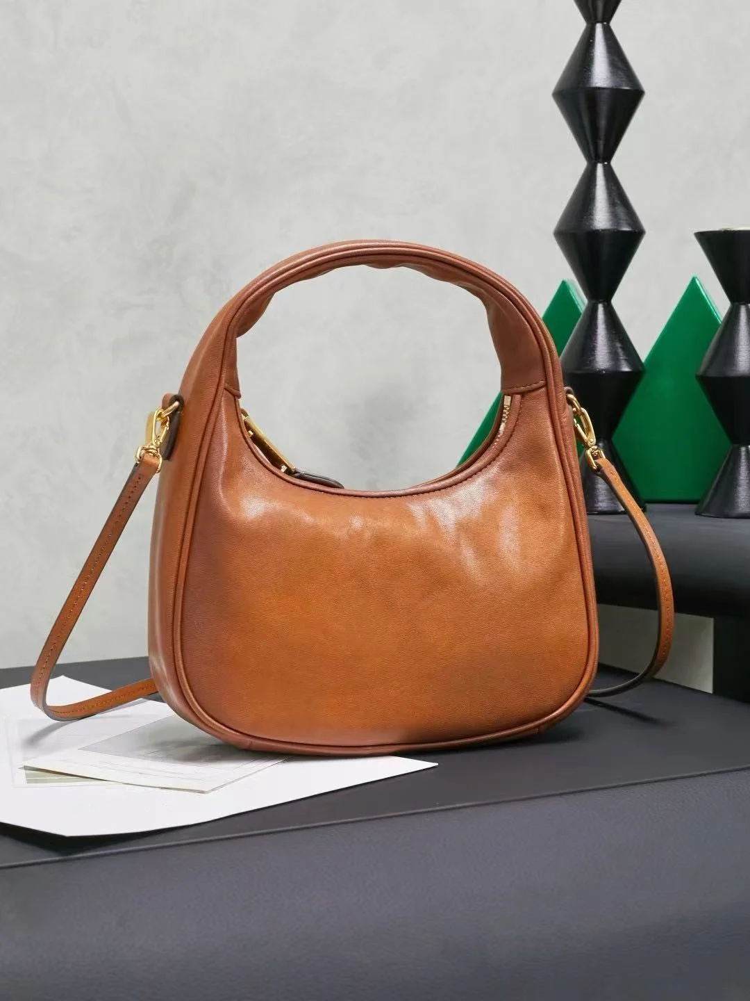 Vintage Goatskin Crossbody Bag for Women, Retro Matte Hardware Shoulder Handbag, Casual Fashion Tote Purse