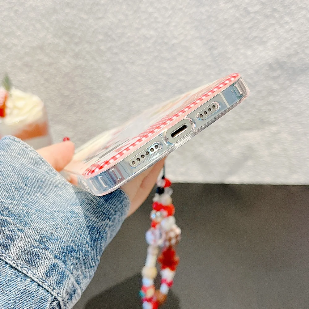 Funda navideña para teléfono móvil con animales de dibujos animados, adecuada para iPhone 14/15/16/17 Pro Max, funda protectora coreana a prueba de golpes