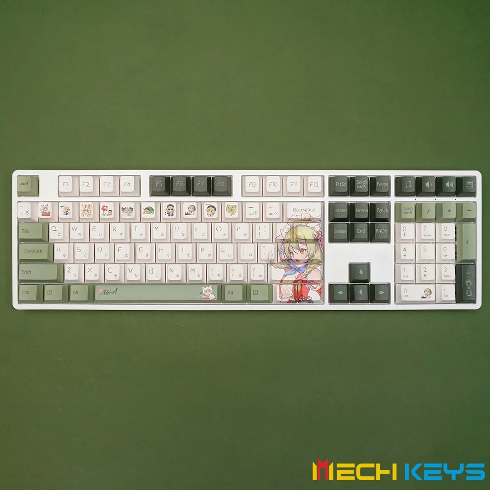 

Utyping Neko Touch Cherry Profile Keycaps Set PBT Material Dye Sublimation Process 157 Keys For Mechanical Keyboard ANSI Layout