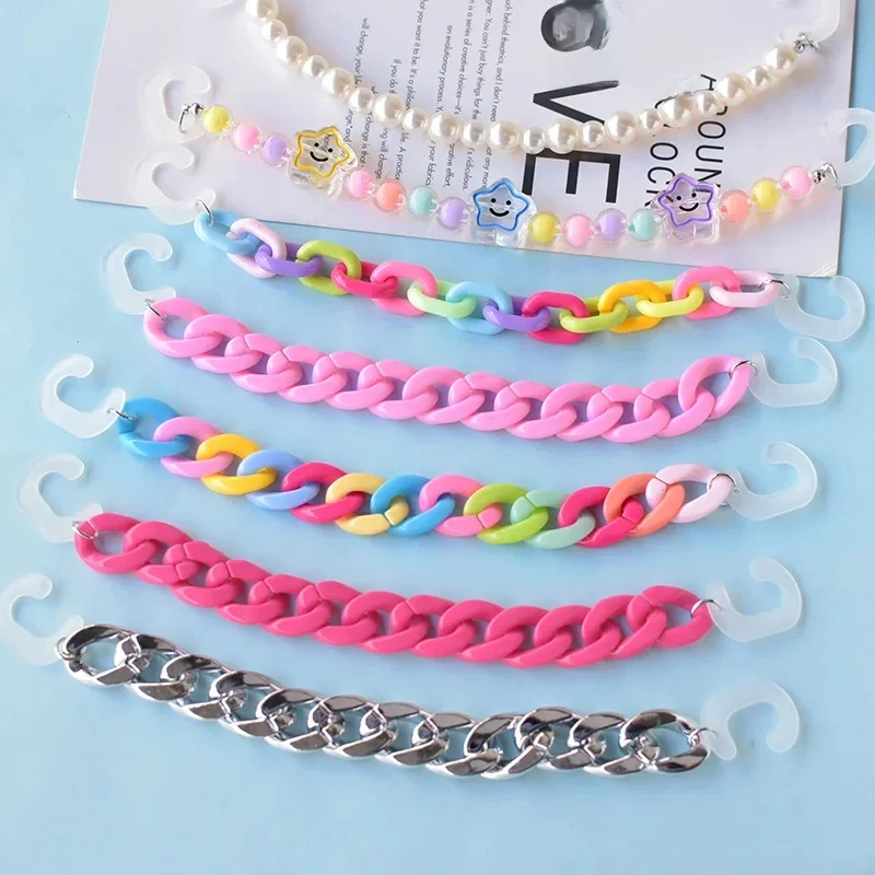 1 pièces vente chaîne chaussures boucles breloques or rose diamant monté accessoires pour frapper sac sabots chaussures décorations femme enfants cadeaux