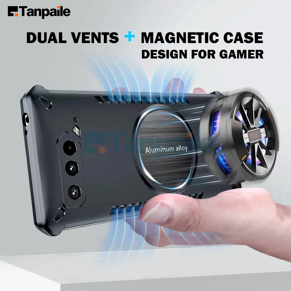 Tanpaile Cooling Magnetic Case For Asus ROG5 ROG Phone 5 5S Pro Ultimate Shockproof Hard Heat Dissipation Back Cover