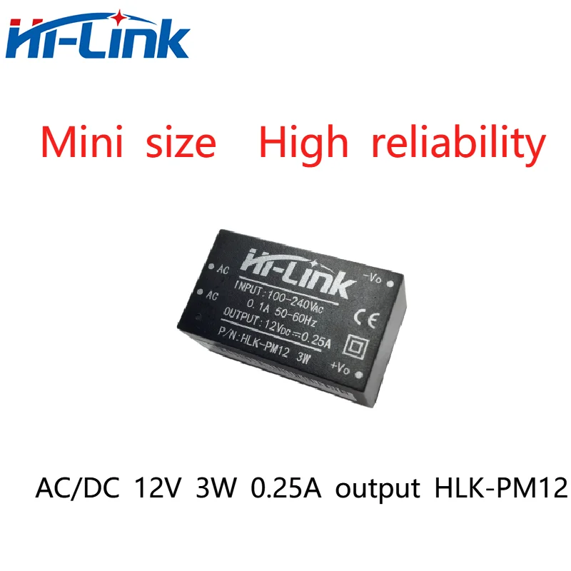 Free Shipping Hi-Link Original 220V to 12V 3W Power Module HLK-PM12 AC DC 20pcs/Lot Step Down Converter