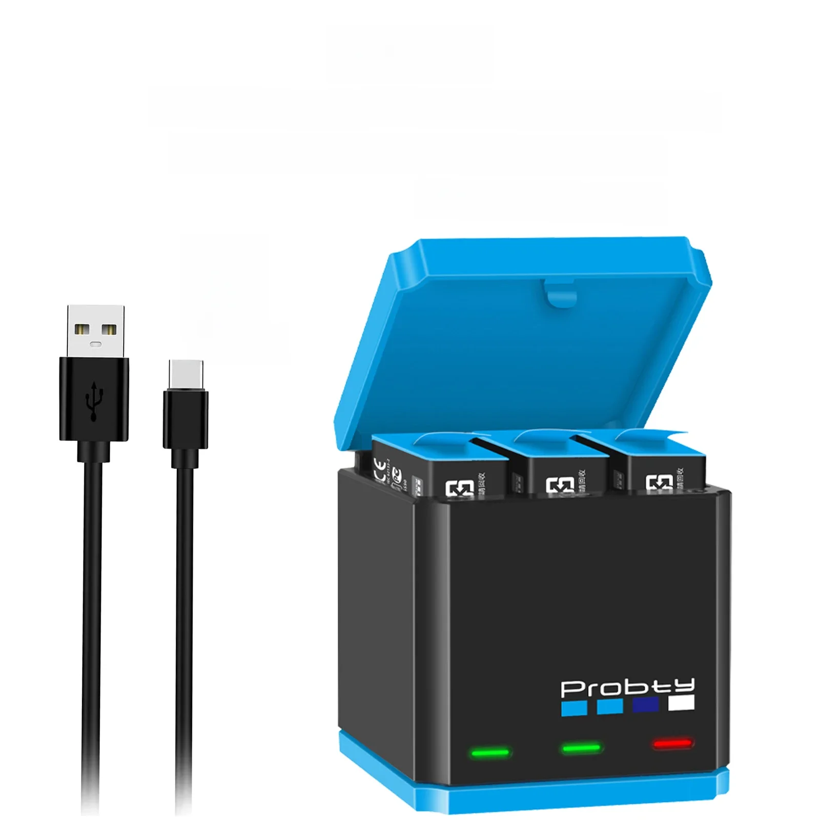 Pour chargeur GoPro 12 11 10, boîtier de charge rapide, boîtier de stockage de batterie lithium-ion, pour accessoire de caméra de sport GoPro Hero 9 10 11