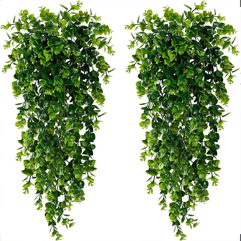 Kunstmatige hangplanten Faux Eucalyptusblad Groen Wijnstok Outdoor UV-bestendige plastic planten voor doe-het-zelf thuis bruiloft decoratie - afbeelding 2