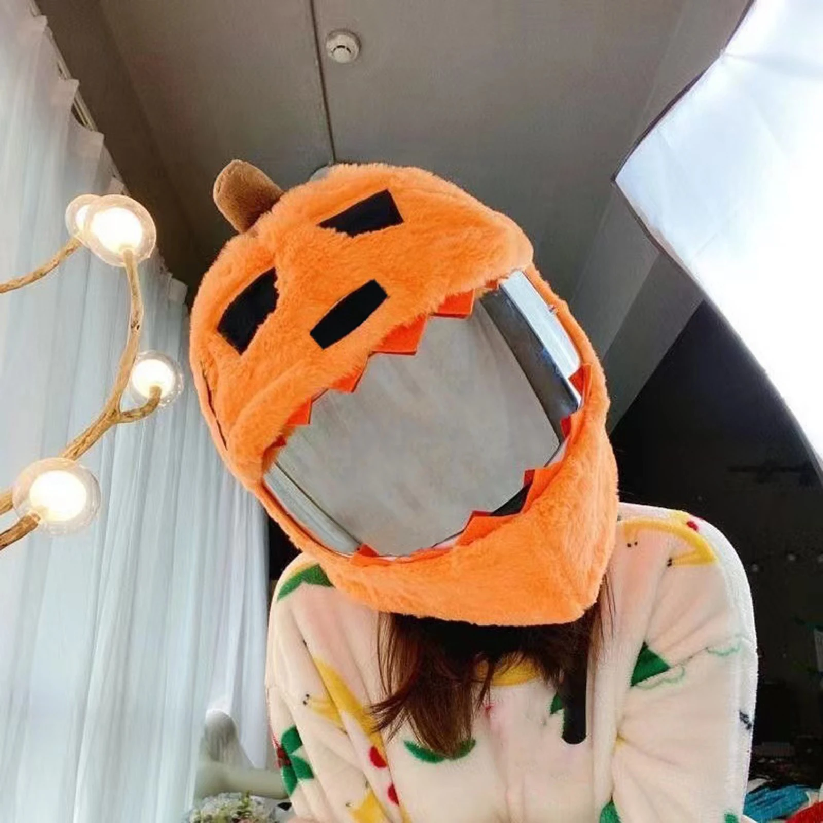 

Чехол для мотоциклетного шлема с рукавами на Хэллоуин, насос для большинства полнолицевых шлемов, увеличение езды, забавные мягкие украшения, теплый мультфильм