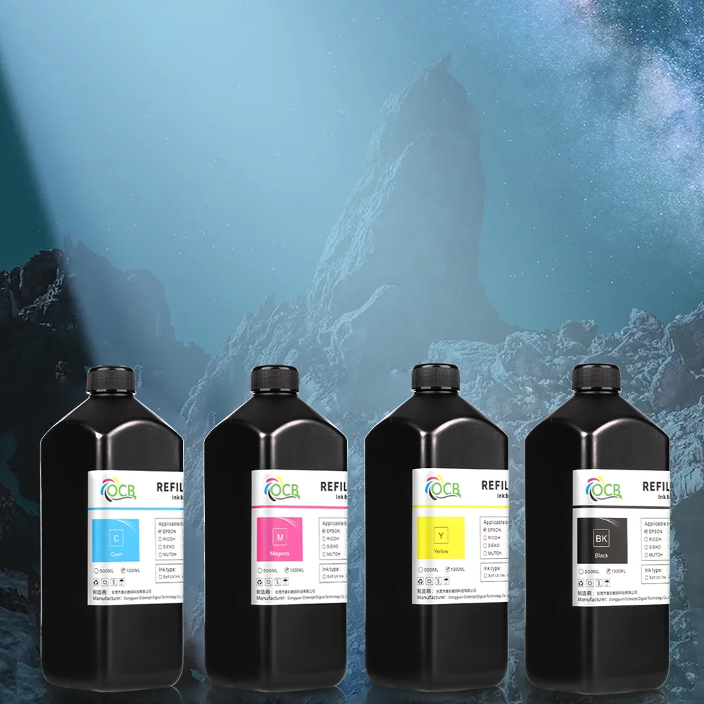 1000ML UV Curing Ink For Epson XP600 TX800 XP-600 TX-800 L800 L805 L1800 R290 R300 1390 1400 1410 1430 DX5 DX7 DX10 UV Printer