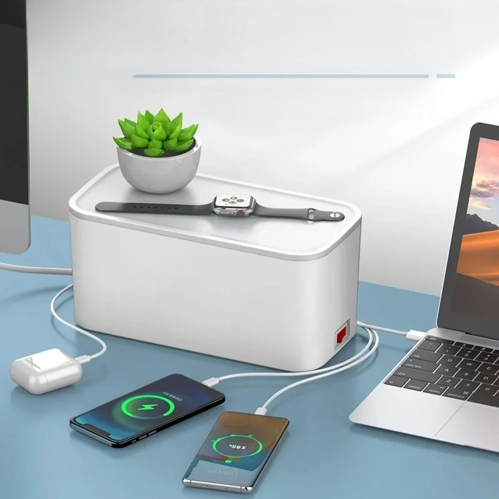 LDNIO EU Power Strip Management Box Network Filter Pop Socket 3 USB Multi Outlet Extension Cable 2M Surge protector Plug Adapter