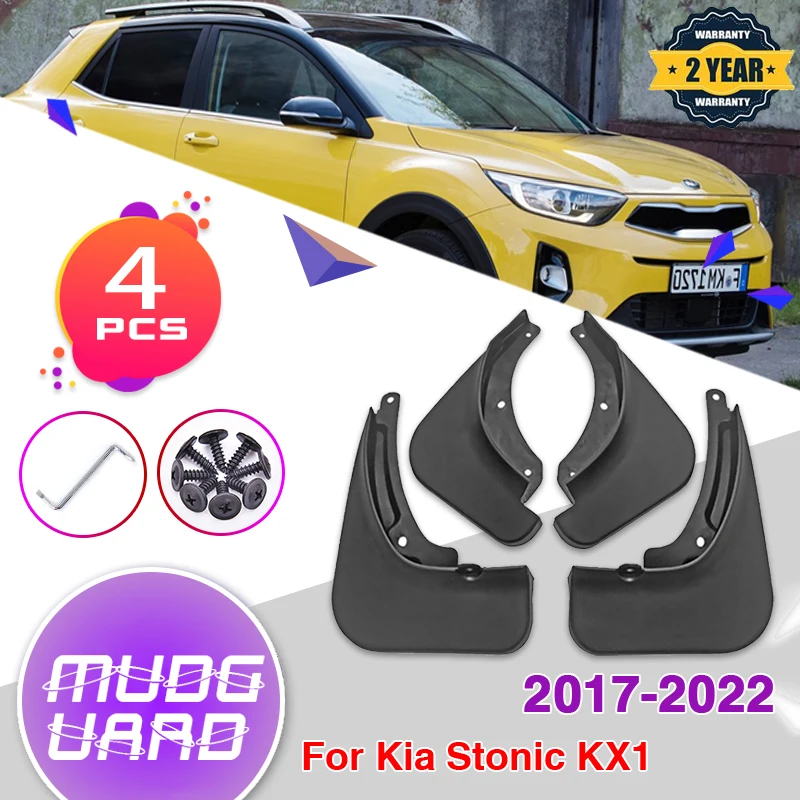 Car Mudguards For Kia Stonic KX1 2017~2022 Mudflap Flaps Rear Mud Splash Guards Mudflap Mudguard Fender Car Accessories 4 PCS