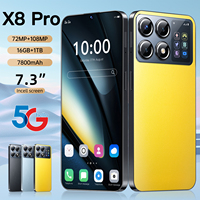 2026 HOT X8 Pro NEW 7.3HD Global Edition Original Smart Dual Card 7800mAh Battery Facial Recognition Function