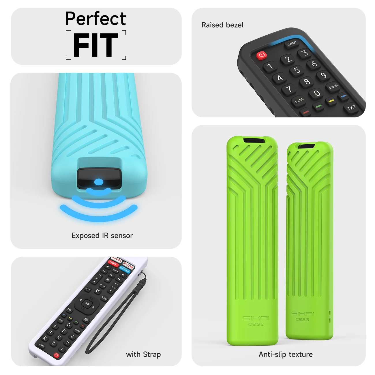 SIKAI Silicone Protective Case Remote Control Covers for Hisense EN2BO27H EN2X27HS EN2BI27H EN2BF27H EN2B27 EN2A27 Smart TV