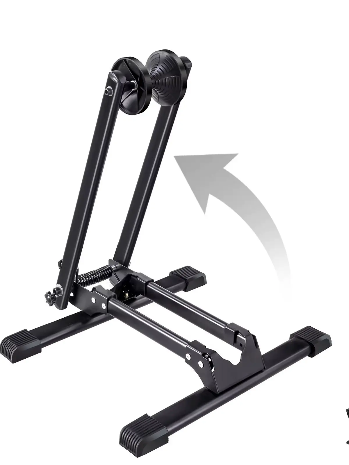 Fahrradständer Bodenparker Faltbar 20-29 Zoll Finn Stahl Fahrradhalter Hinterrad Vorderrad Ständer Stabil Platzsparend Anti-Rutsch Füße Schwarz für Mountainbike Rennrad E-Bike