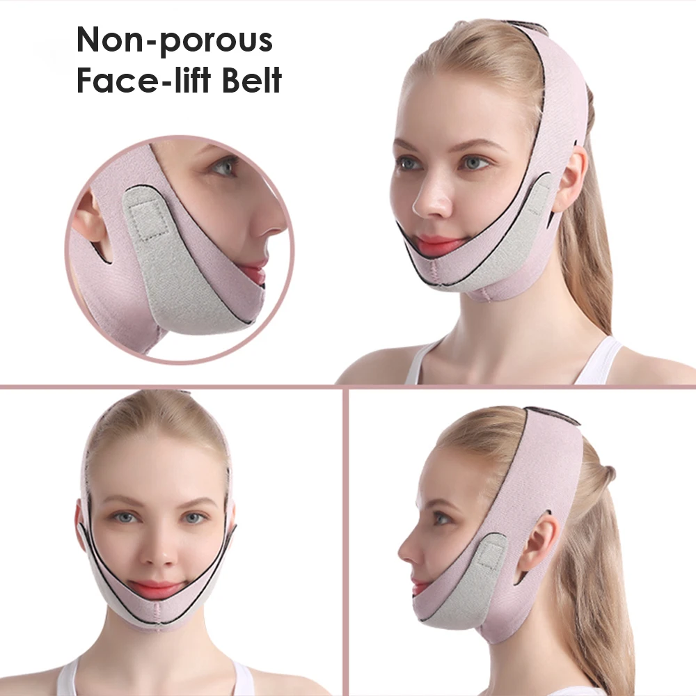 Face-lift with Sleep Face V Shaper Facial Slimming Bandage Relaxation Shape Lift Reduce Double Chin Face Thining Band Massage