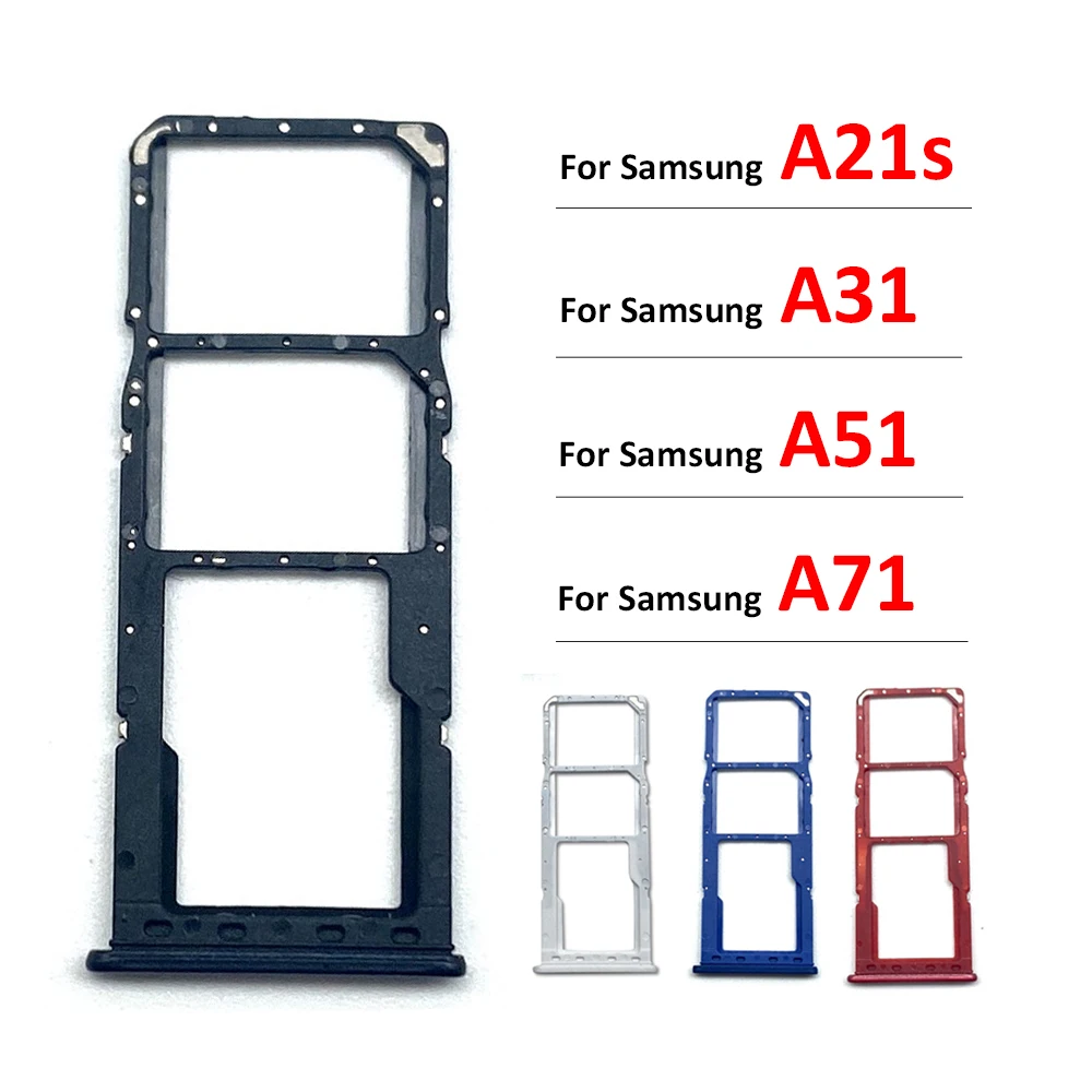 New For Samsung A21s A31 A51 A71 SIM Card Tray Slot Holder Adapter Accessories