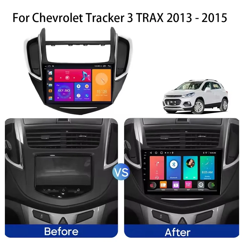 For Chevrolet Tracker 3 TRAX 2013 2014 2015 Car Radio Carplay Navigation GPS Stereo Android Auto Screen Bluetooth Multimedia