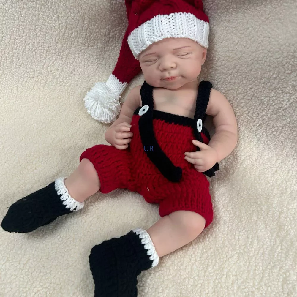 Painted Handmade Fake Newborn Baby Boy Girl Toys Collectibles for Kids Parents Artist 46cm Soft Full Body Silicone Reborn Doll