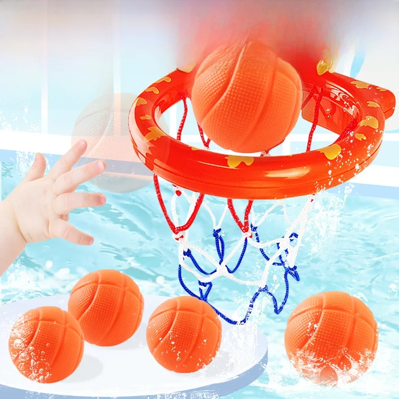 Jouets de bain pour bébé, jouets d'eau pour tout-petits garçons, Mini panier de tir, baignoire, ensemble de jeu d'eau, cerceau de basket-ball, jeu d'eau