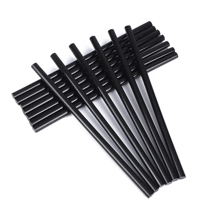 Bâtons de colle pour débosselage de carrosserie de voiture, 7mm, noir, haute adhérence, bâton de colle thermofusible, forte adhérence, outil de réparation automobile