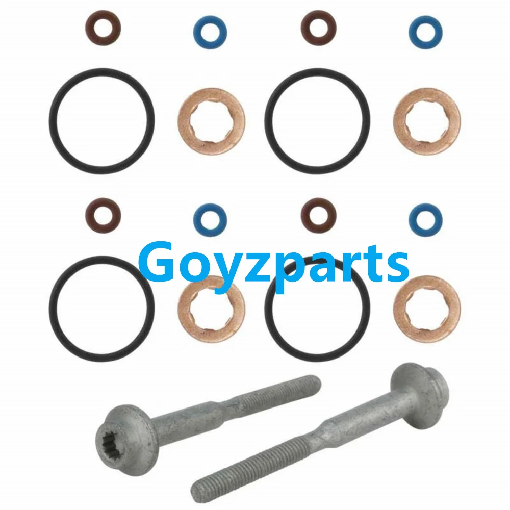 

WHT003187 883.670 03L130277B A2C59513554 A2C9626040080 Fuel Injector Clamp Bolts Screws Injector Seal and Screws Repair Seal Kit