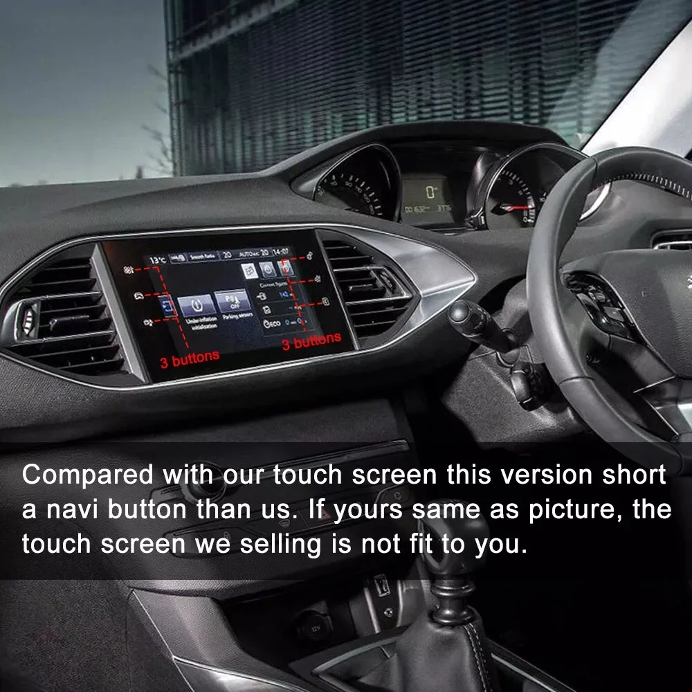 7"-Touchscreen-Digitizer für Peugeot 308 308S Radio-Navigation 2013-2017 – Detail 5