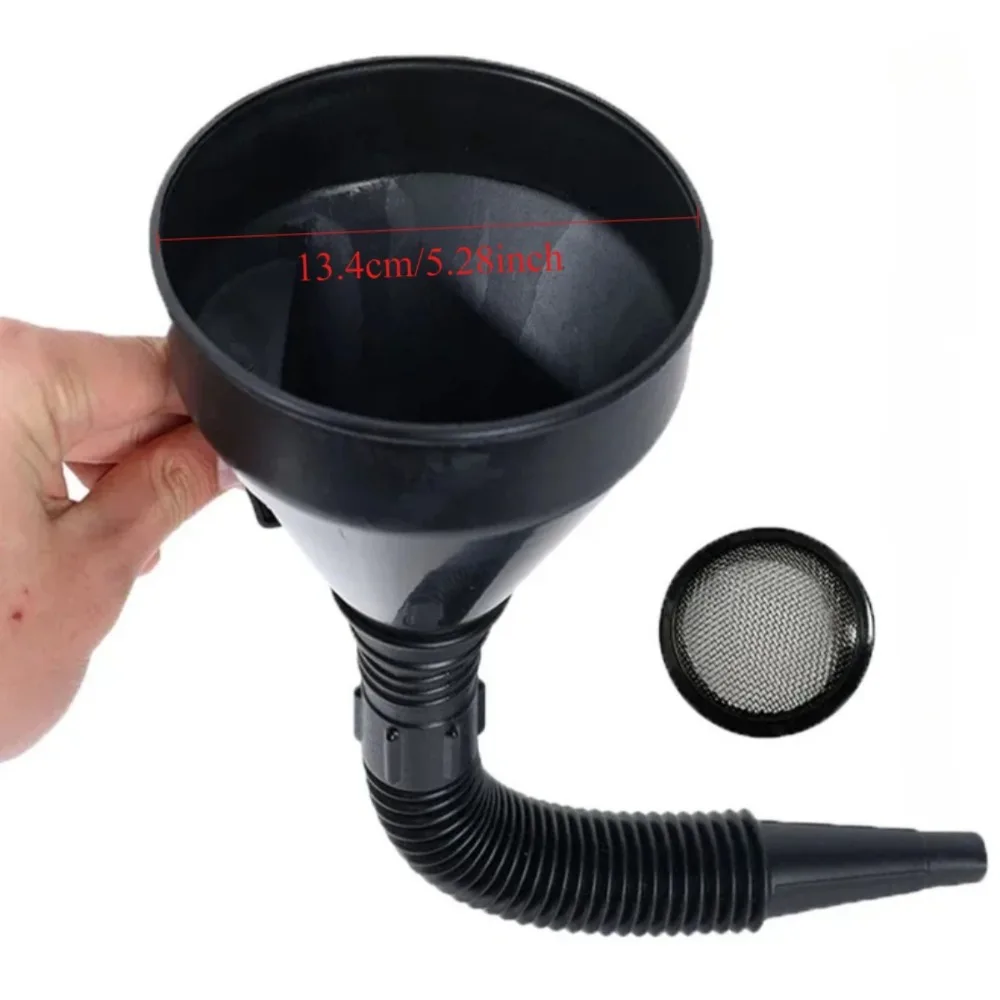 Car Refueling Funnel Detachable Spill-Proof Refueling Hose with Long Mouth Funnel Motorcycle Refueling Engine Oil Funnel Tools