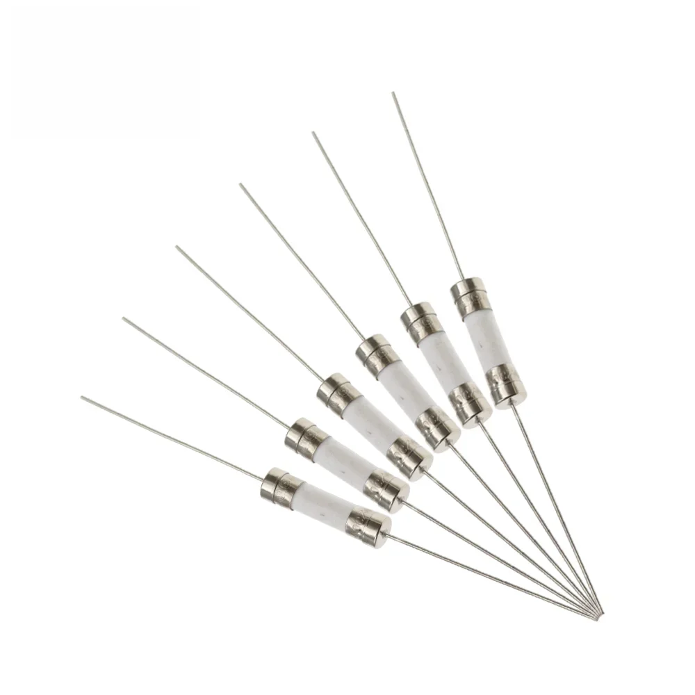 10PCS 5*20mm Fast Break Fusível cerâmico Fusível de tubo de sopro lento com um pino 5X20MM 250V 0.5A