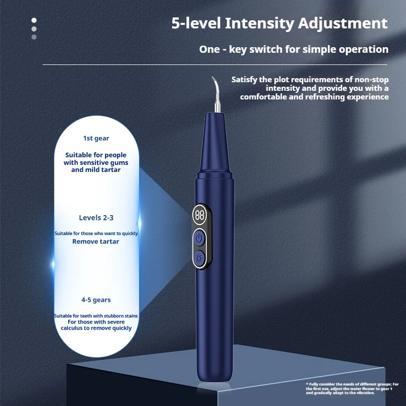 

Removing Tartar, Tartar, and Stains with a Home Portable Electric Oral Cleaning Visual Ultrasonic Dental Cleaner