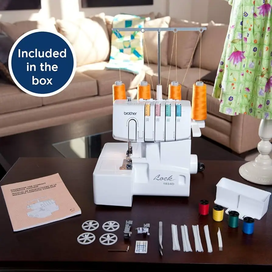 

NEW MARKETING SALES-ON Brother Serger, Heavy+Duty Metal Frame Overlock Machine,1,300/Stitches Per Minute, Removeable+(2026-SALE)
