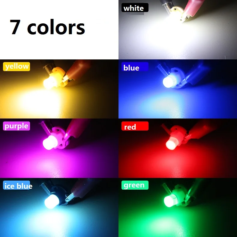 2pcs T5 W3W W1.2W 70 73 74 79 85 Super bright 3030 LED Car Dashboard warming indicator Wedge Light Bulb Auto Instrument Lamp