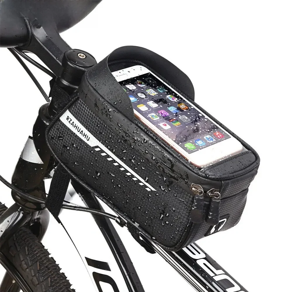 AliExpress NONE Waterproof Bike Front Frame Bag with TPU Touch-Screen Sun-Visor and Rain Cover - Cycling Storage and Phone Holder for Bicycles