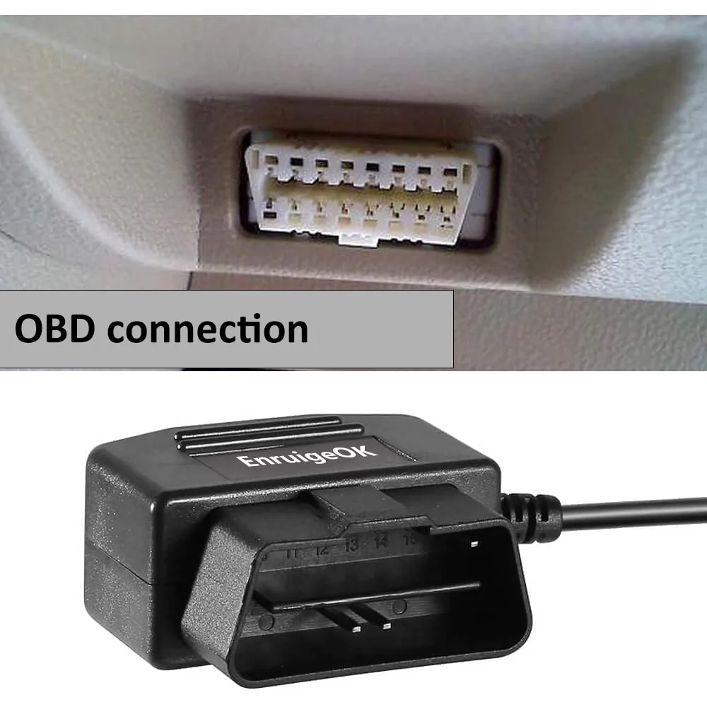 OBD USB C Power Cable OBD2 OBDII 12V 3A Output Type c 24 Hour Car Recorder Hardwired Line 3.5M for Dash Cam Car Camera