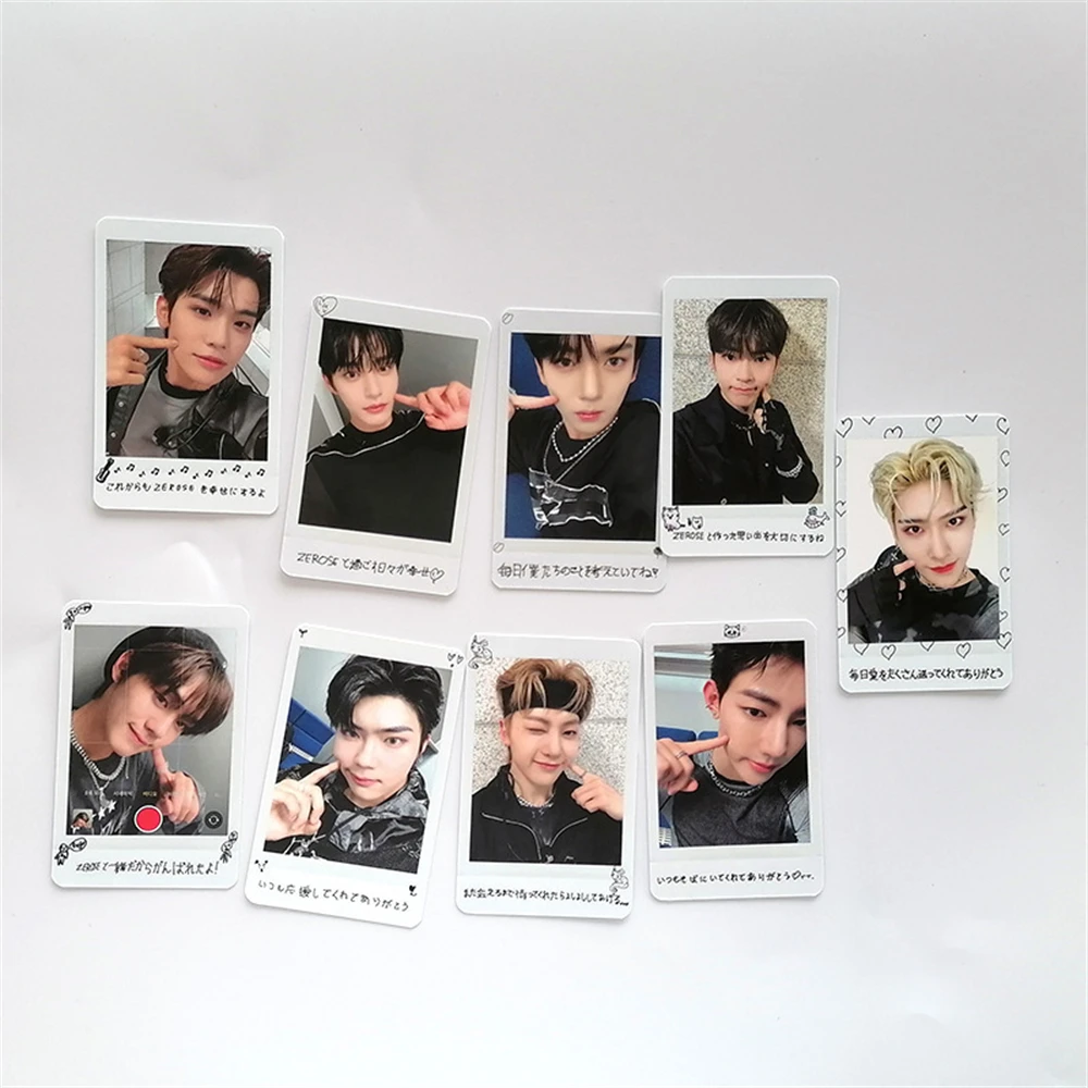 9Pcs/Set KPOP ZB1 Photo Cards ZEROBASEONE Postcard HanBin MATTHEW Ricky ZhangHao Fans Collection Double-Sided Lomo Cards