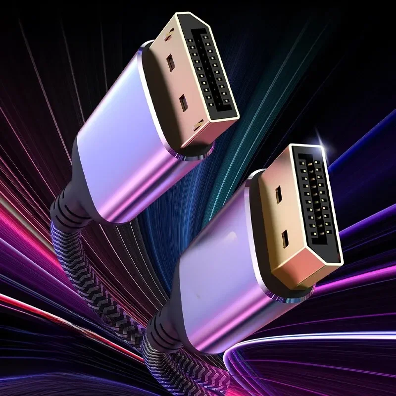 NIERBO-Câble DisplayPort 8K DP 1.4, 8K @ 60Hz, 4K @ 144Hz, tressé, port d'affichage haute vitesse, compatible avec TV, moniteur, ordinateur portable