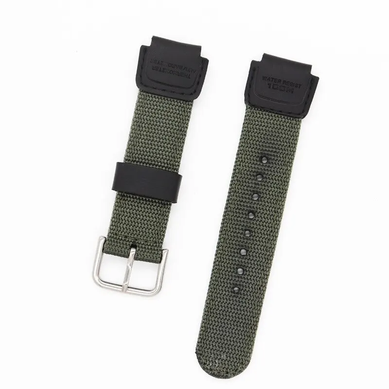 watch strap for casio W-800H W-S200H W-735H AEQ-110W Nylon watchband Bracelet for Casio W735H W800H WS200H AEQ110W Wrist Belt