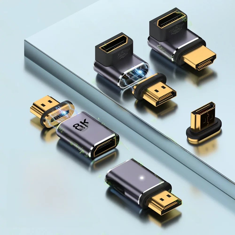 Kolanko HDMI 2.1 męski na żeński adapter magnetyczny do TV Box PS5 USB HUB High Speed 8K/60Hz 4K/120Hz 48Gbps eARC Cable — zdjęcie produktu 7
