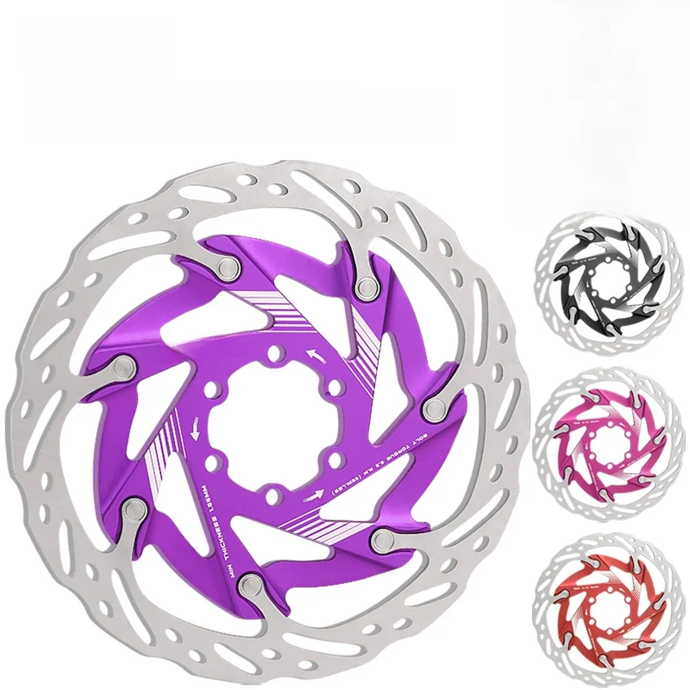 AliExpress VXM Bicycle 6 Bolt Floating Disc Brake Pads Aluminum Allo 160mm Cooling Disc Heat Dissipation Down Hill Floating MTB Brake Rotor