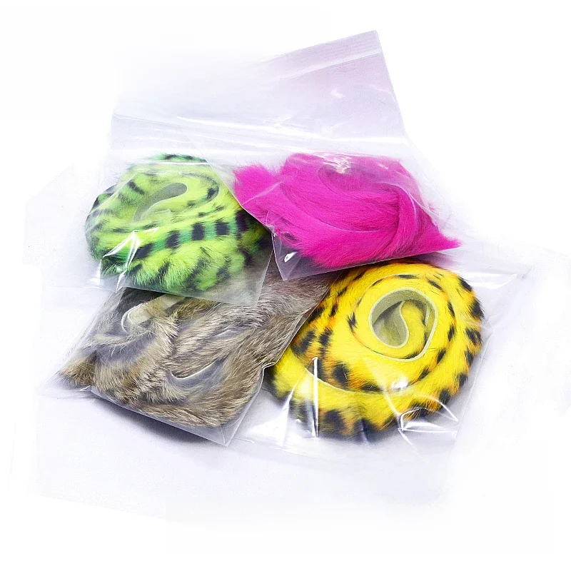 Royal Sissi 3 bandes total un mètre pack mouche attachant zonker lapin bandes 3/5/8mm zonker pelt pour attacher zonker streamer mouche leurre