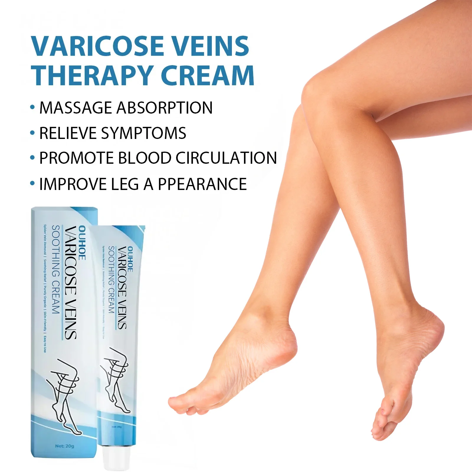 Vasculite Pain Relief Creme, Phlebitis Worm, Aranha Pernas, Dor do vaso, Calmante, Reduzir o inchaço, Varizes, Pomada