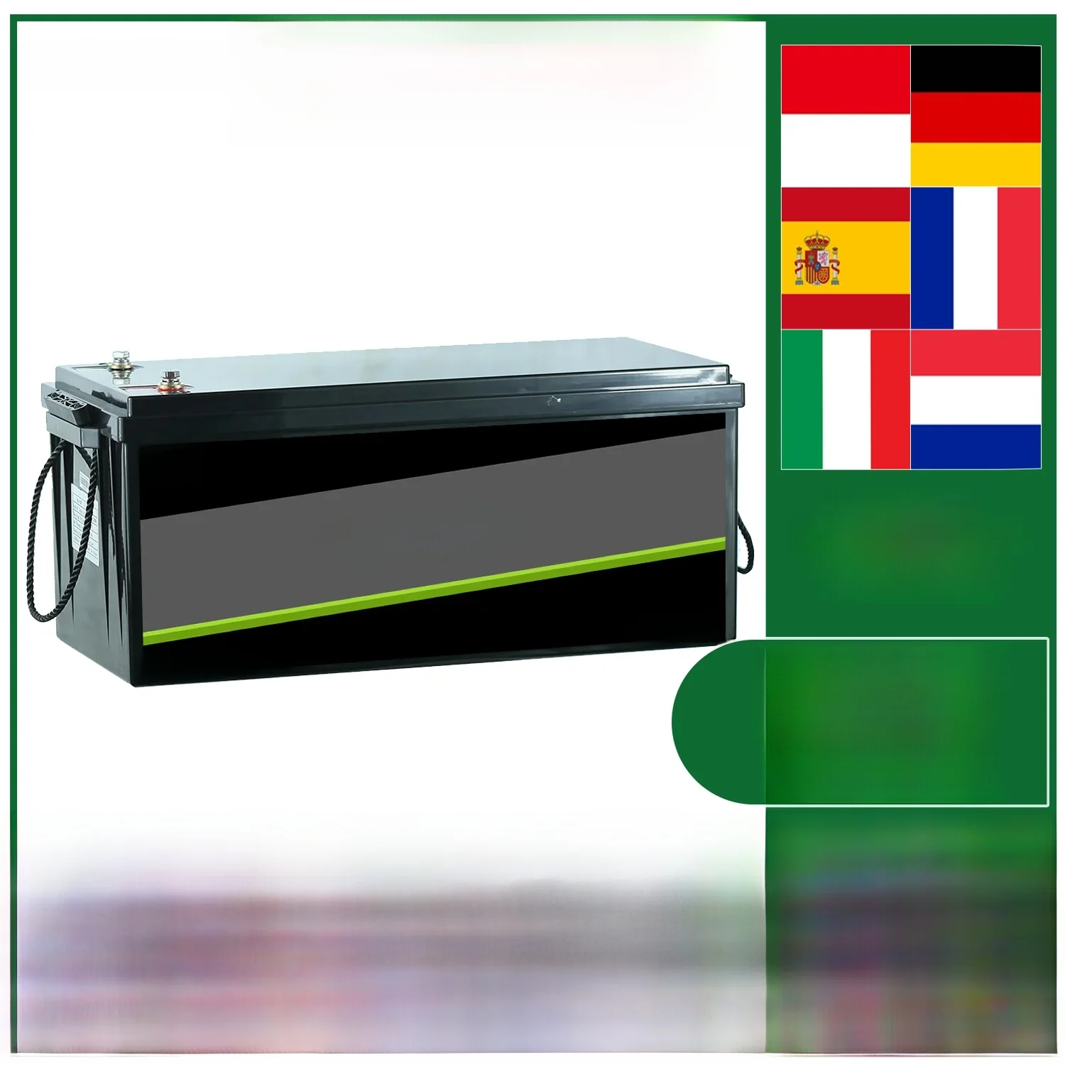 EU-voorraad 12V 24V 48V 100Ah 200Ah 300Ah LiFePO4-accu klasse A 6000+ cycli RV golfkar boot zonne-lithiumbatterij Geen BELASTING - afbeelding 2