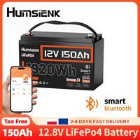 Humsienk 12V 150Ah LiFePO4 Battery Lithium Battery 1920Wh With Improved 110A BMS 15000 Cycles For Inverter, Motorhome,Camping,RV