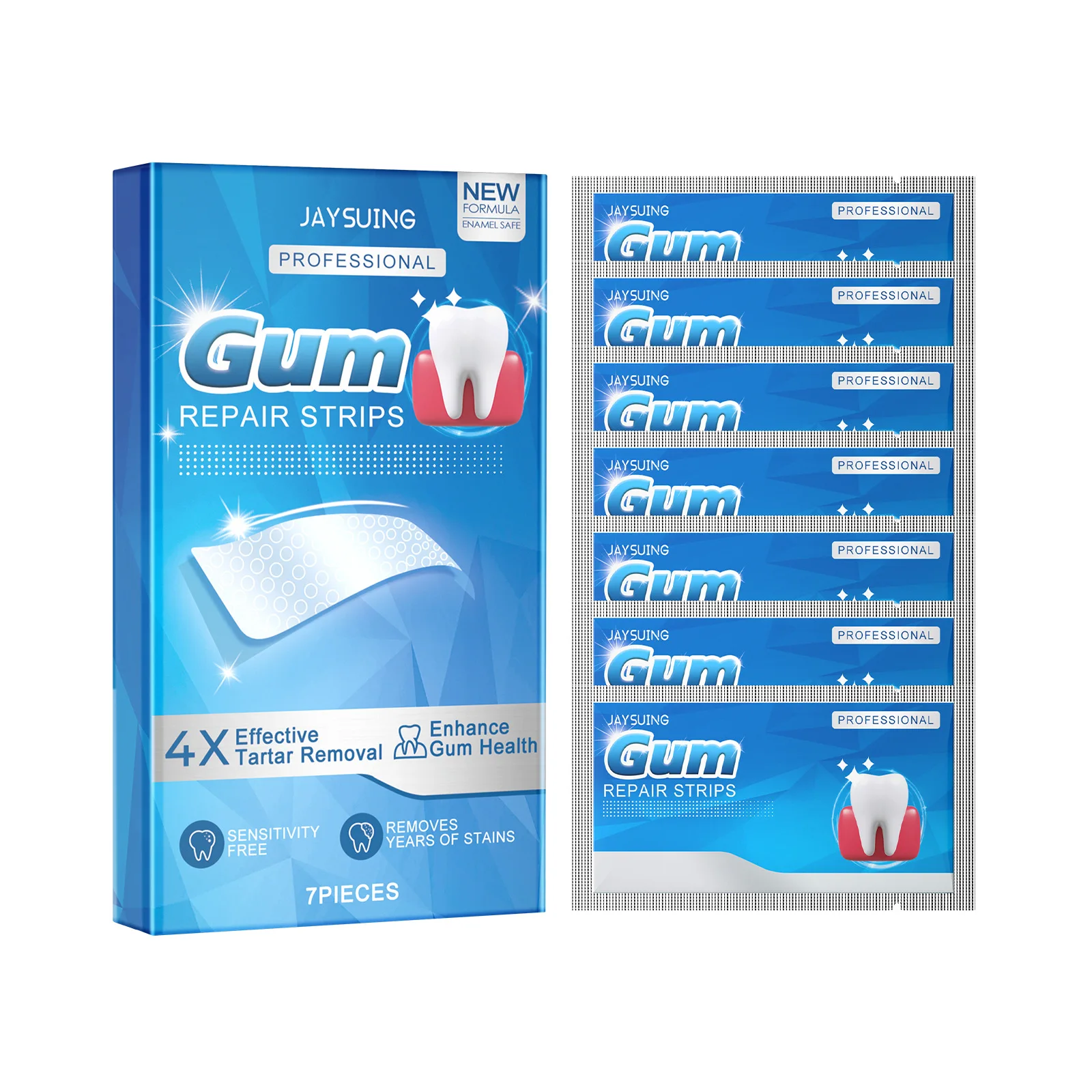 Teeth Whitening Strips Whiten Teeth Clean Tooth Yellow Smoke Stains Tea Stains Oral Hygiene Care Dental Cleaning Gel Stickers